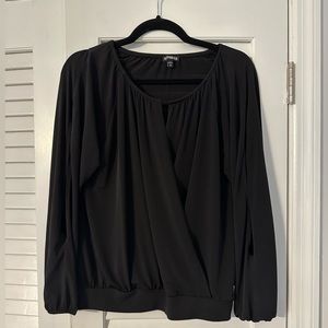 Express black wrap blouse